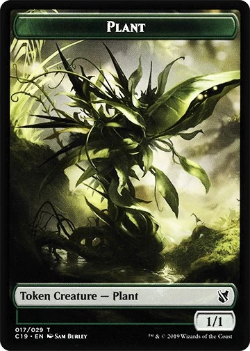 Plant // Snake Double-Sided Token (17 // 20) (Commander 2019)