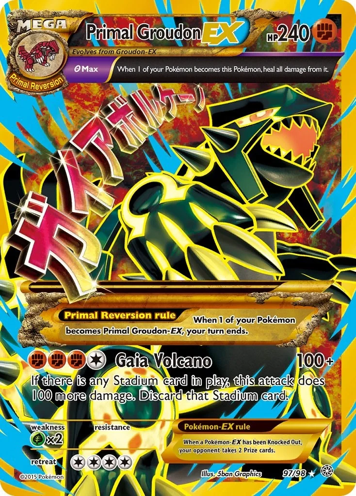 Primal Groudon EX (Shiny Full Art) (97/98) (XY - Ancient Origins)