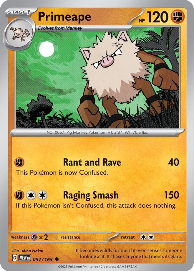 Primeape (057/165) (SV: Scarlet & Violet 151)
