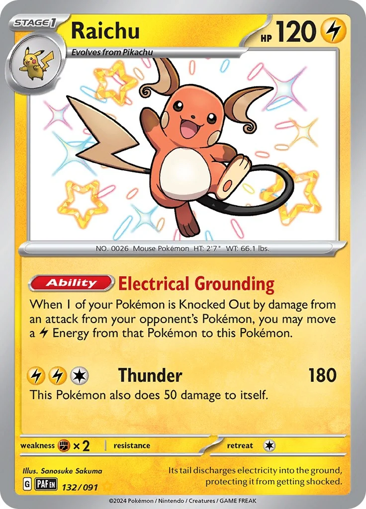 Raichu (132/091) (SV: Paldean Fates)