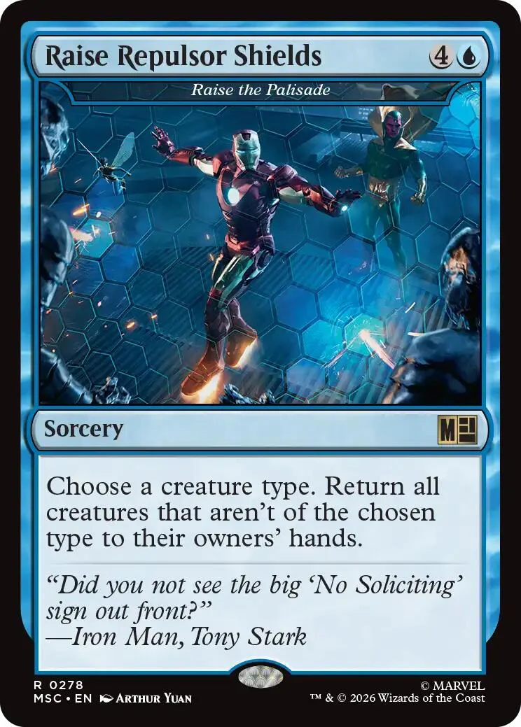 Raise Repulsor Shields - Raise the Palisade (Surge Foil) (278) (Commander: Marvel Super Heroes)