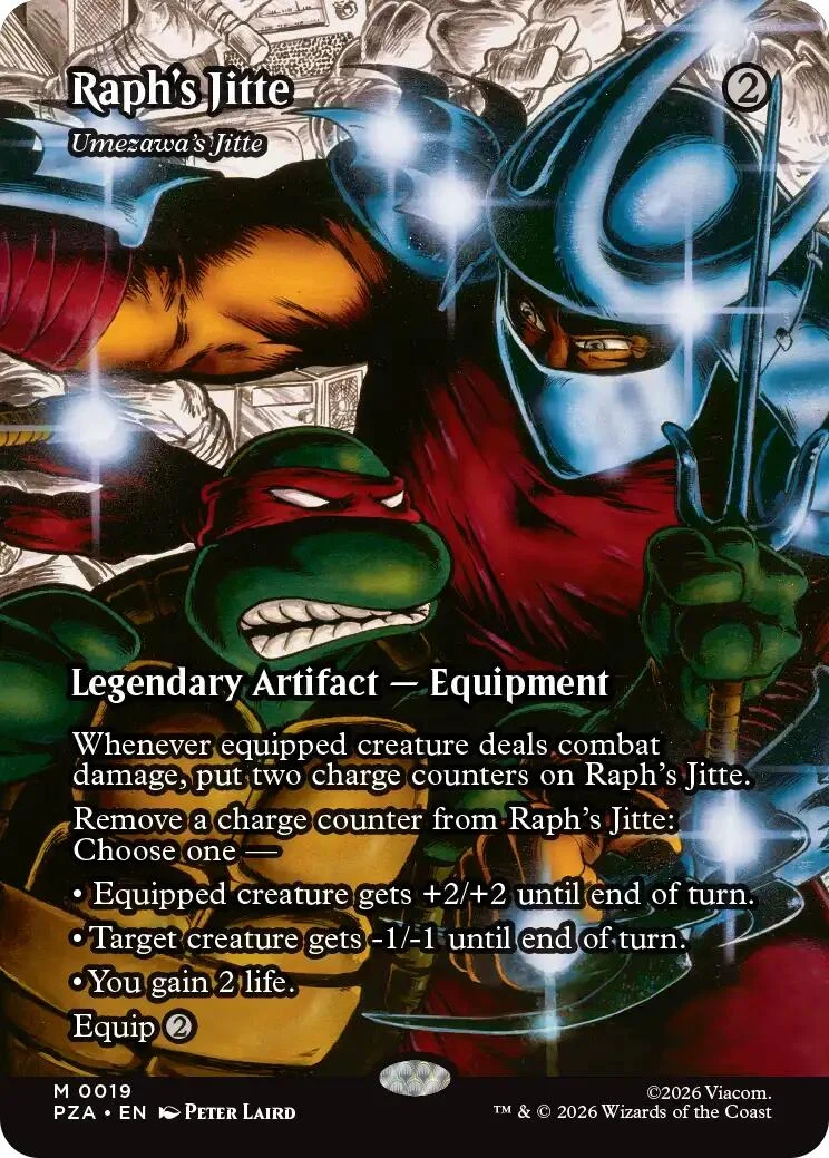 Raph's Jitte - Umezawa's Jitte (Borderless) (19) (Teenage Mutant Ninja Turtles Source Material)