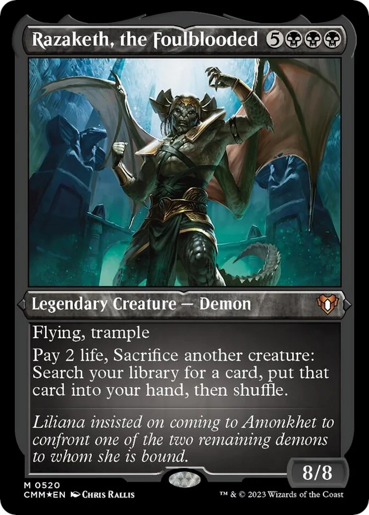 Razaketh, the Foulblooded (Foil Etched) (520) (Commander Masters)