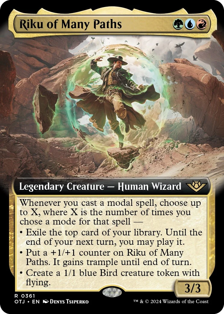 Riku of Many Paths (Extended Art) (361) (Outlaws of Thunder Junction)