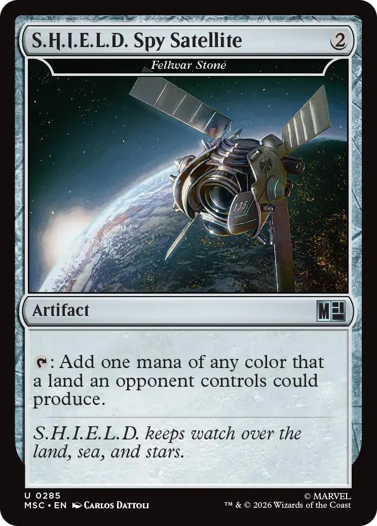 S.H.I.E.L.D. Spy Satellite - Fellwar Stone (Surge Foil) (285) (Commander: Marvel Super Heroes)