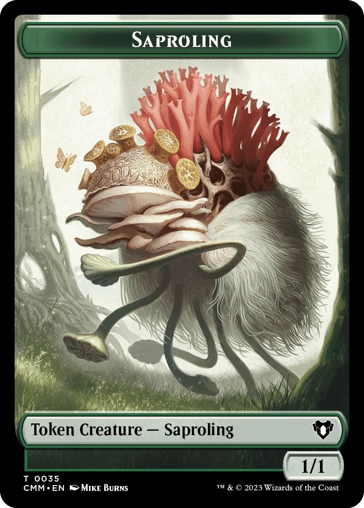 Saproling // Thrull Double-Sided Token (35 // 18) (Commander Masters)