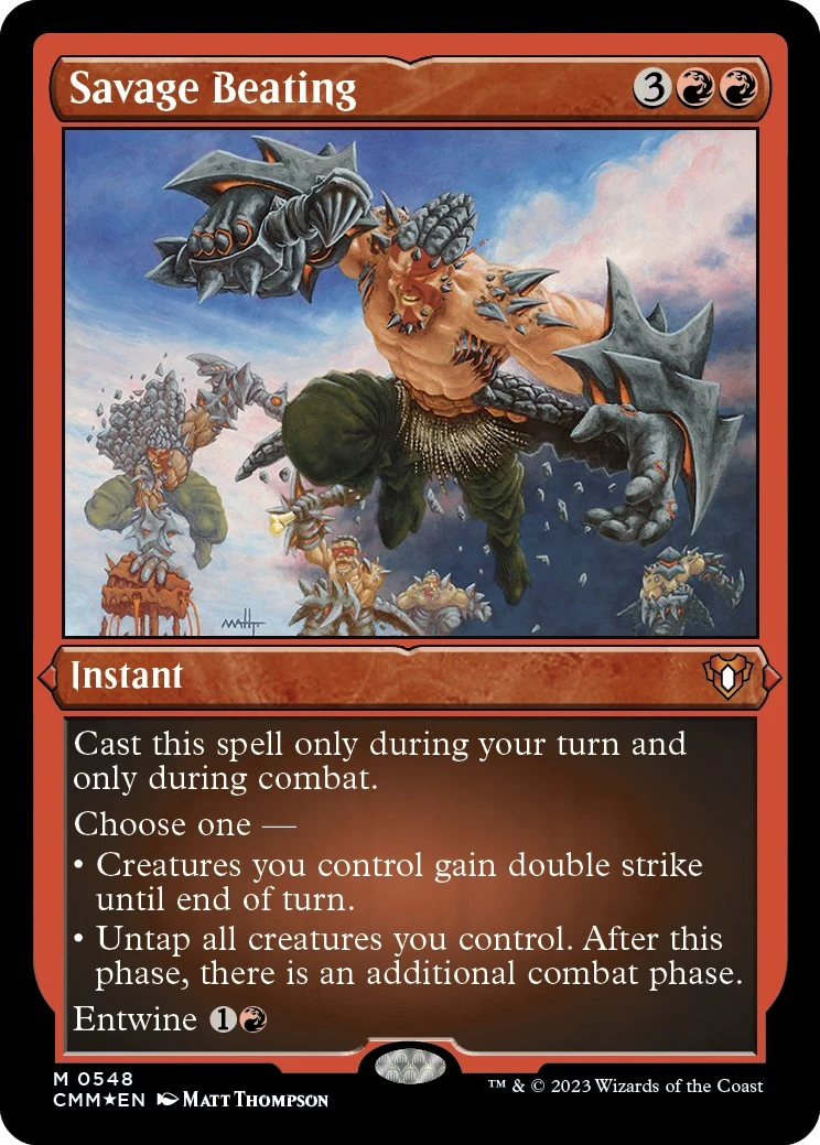 Savage Beating (Foil Etched) (548) (Commander Masters)