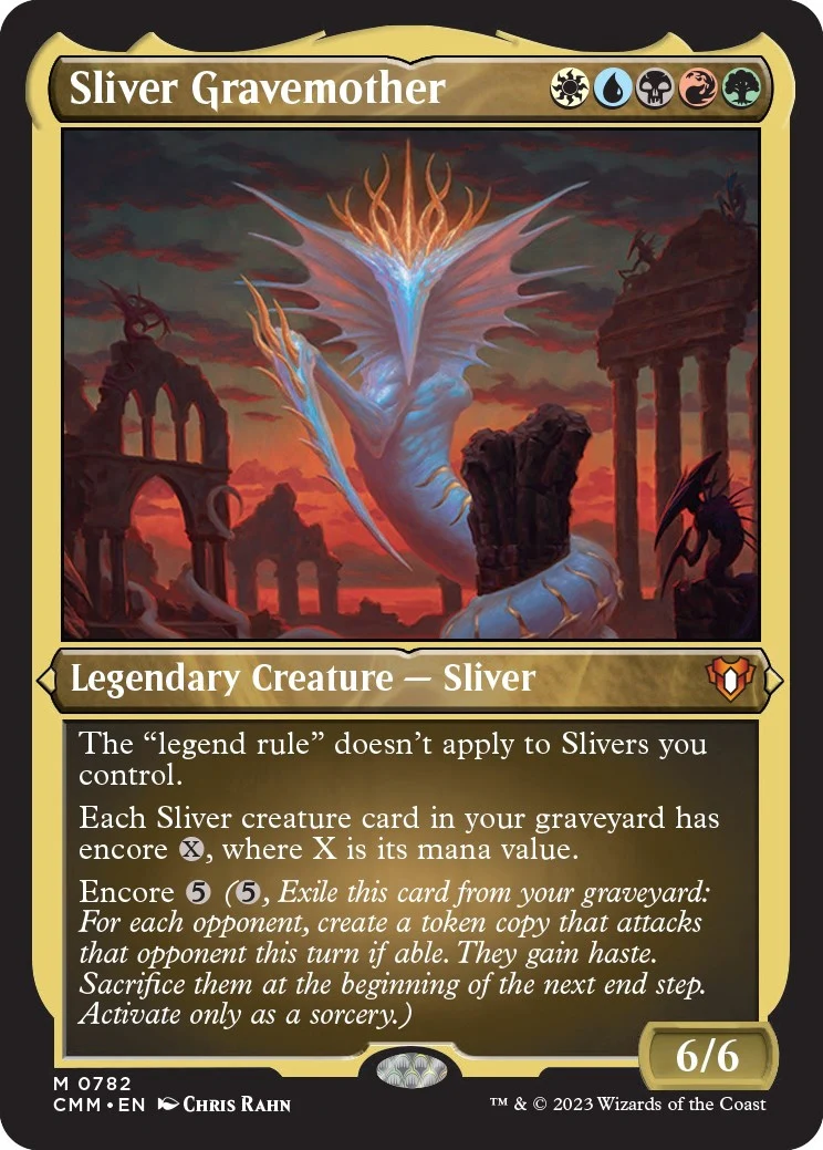 Sliver Gravemother (Display Commander) (Foil Etched) - Thick Stock (782) (Commander Masters)