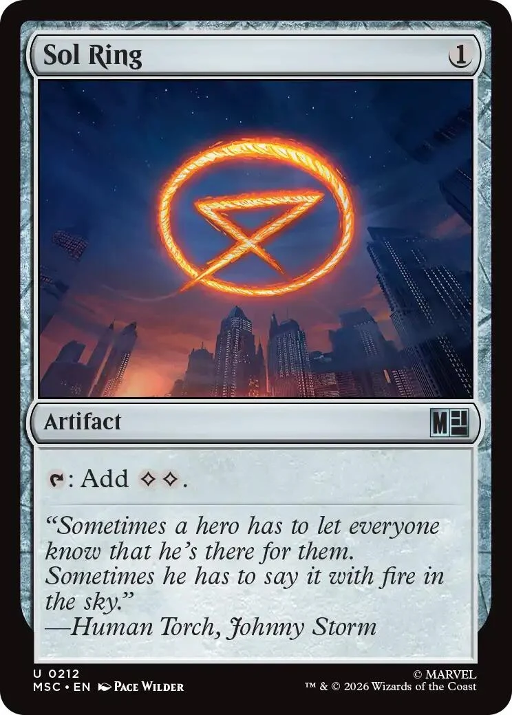 Sol Ring (0212) (Surge Foil) (212) (Commander: Marvel Super Heroes)