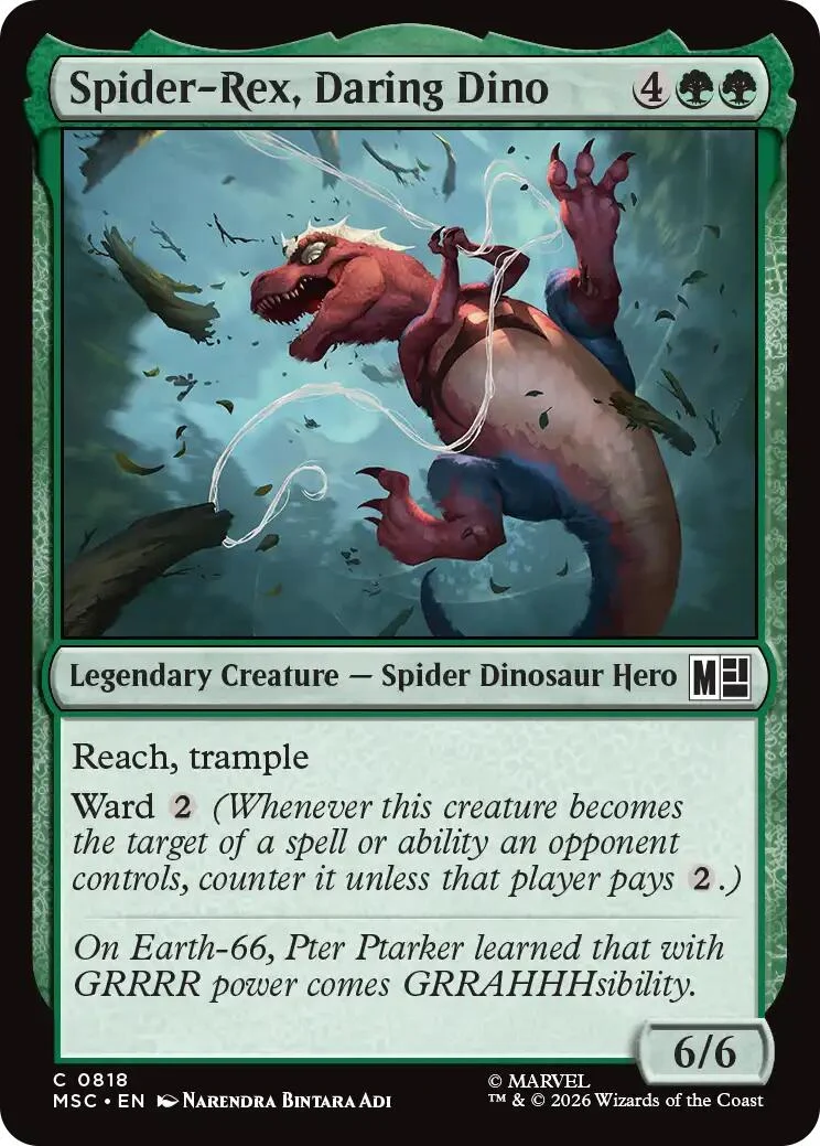 Spider-Rex, Daring Dino (818) (Commander: Marvel Super Heroes)