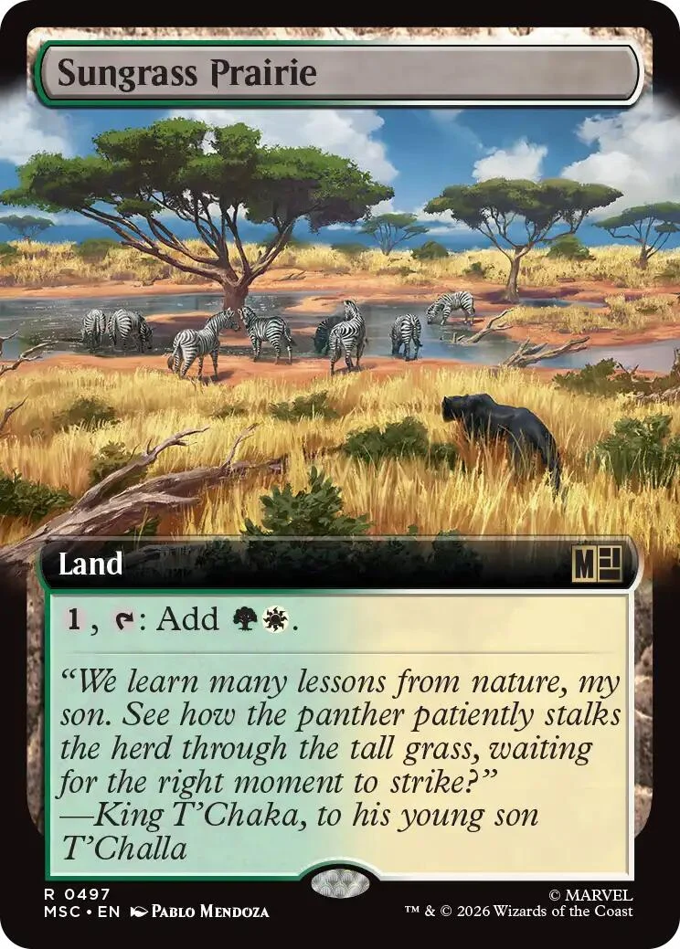 Sungrass Prairie (Extended Art) (497) (Commander: Marvel Super Heroes)