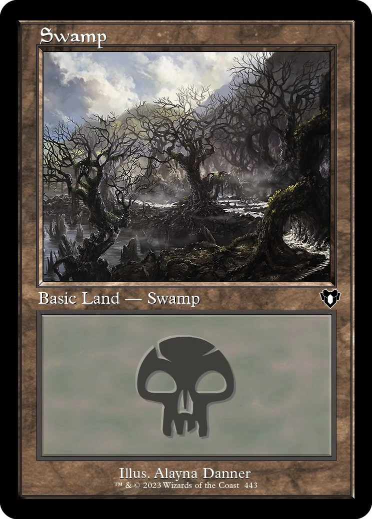 Swamp (443) (Retro Frame) (443) (Commander Masters)