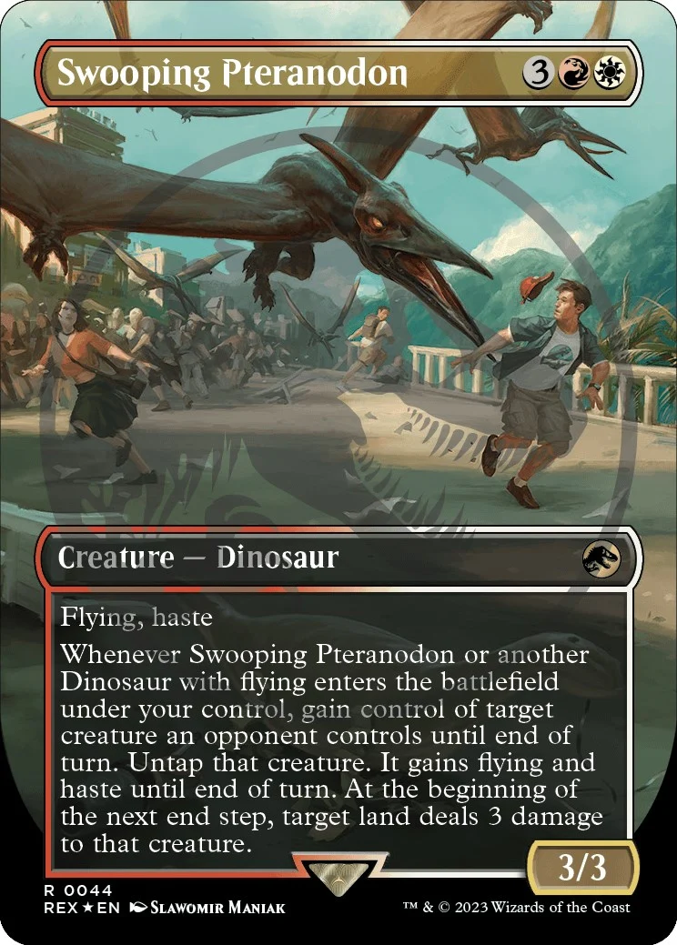 Swooping Pteranodon (Borderless) (Emblem) (44) (Universes Beyond: Jurassic World Collection) (REX)