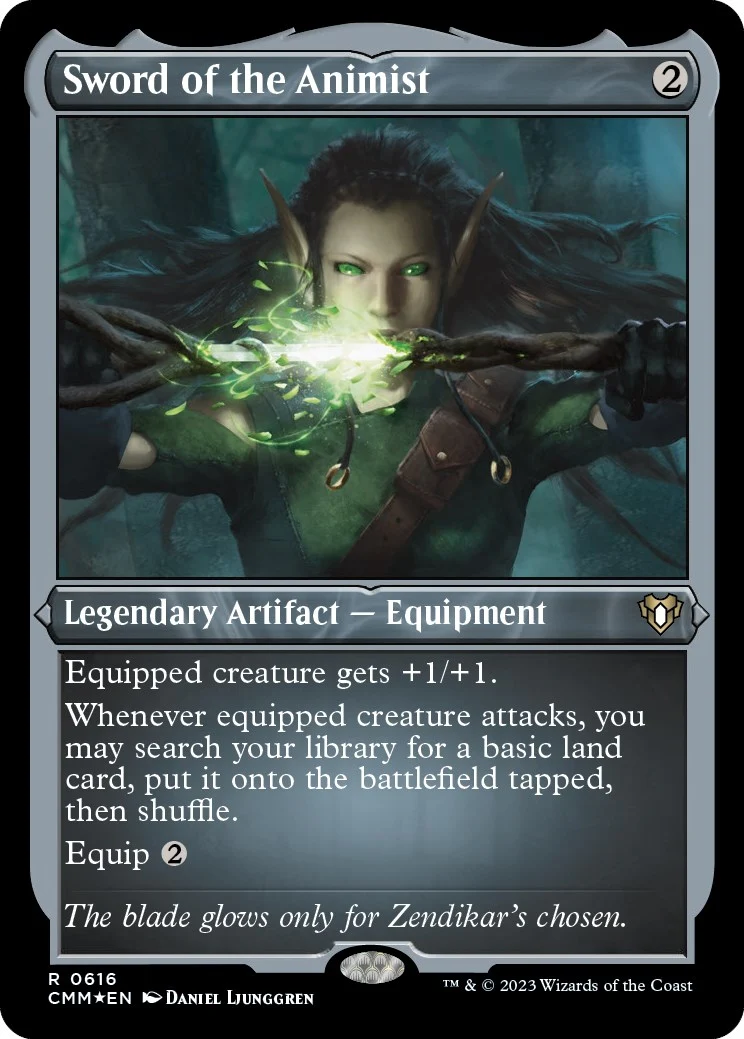 Sword of the Animist (Foil Etched) (616) (Commander Masters)