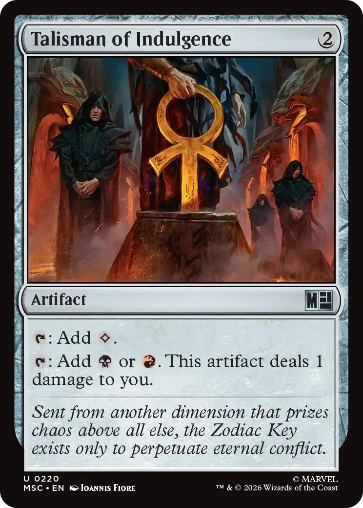 Talisman of Indulgence (Surge Foil) (220) (Commander: Marvel Super Heroes)