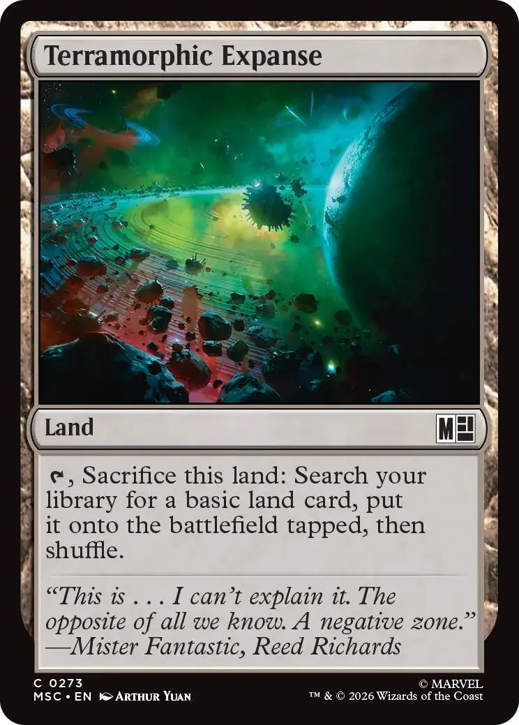 Terramorphic Expanse (0273) (Surge Foil) (273) (Commander: Marvel Super Heroes)
