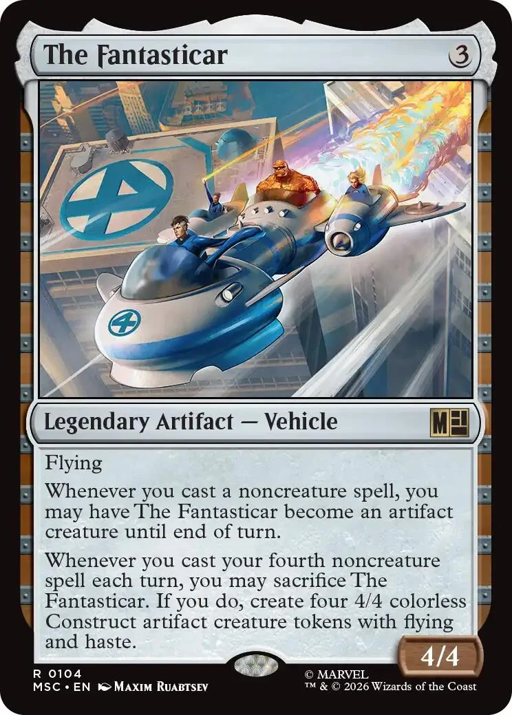 The Fantasticar (Surge Foil) (104) (Commander: Marvel Super Heroes)