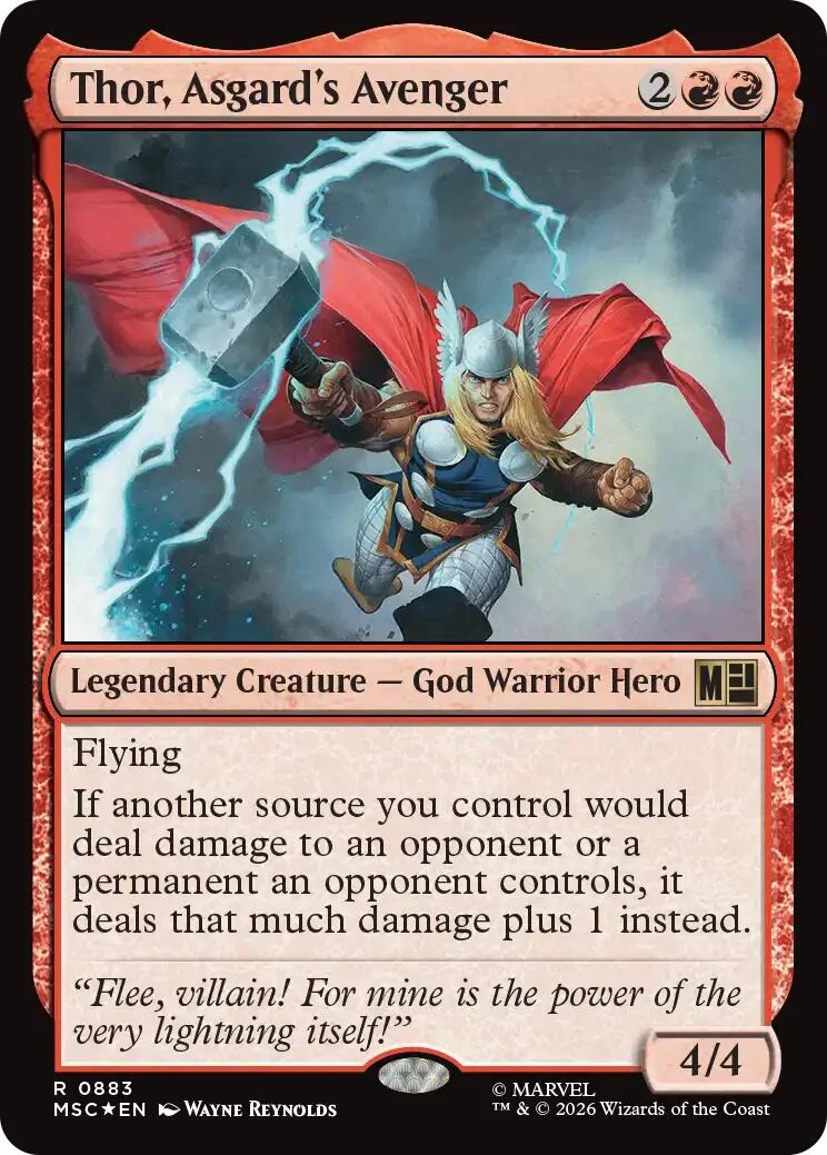Thor, Asgard's Avenger (Surge Foil) (883) (Commander: Marvel Super Heroes)