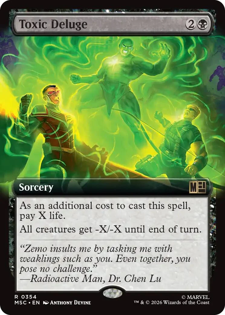Toxic Deluge (Borderless) (354) (Commander: Marvel Super Heroes)