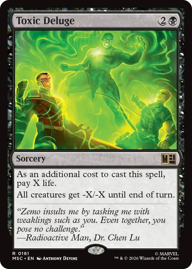 Toxic Deluge (Surge Foil) (161) (Commander: Marvel Super Heroes)