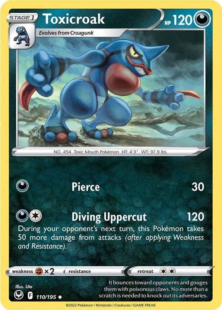Toxicroak (110/195) (SWSH12: Silver Tempest)