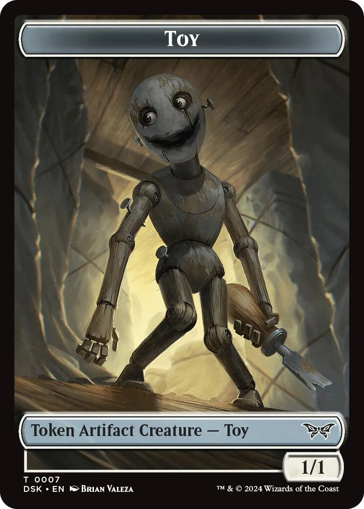 Toy // Manifest Double-Sided Token (7 // 18) (Duskmourn: House of Horror)
