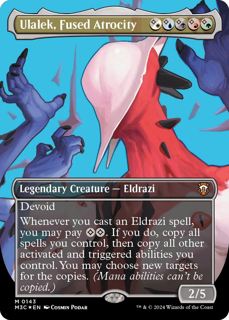 Ulalek, Fused Atrocity (Borderless) (Ripple Foil) (143) (Modern Horizons 3)