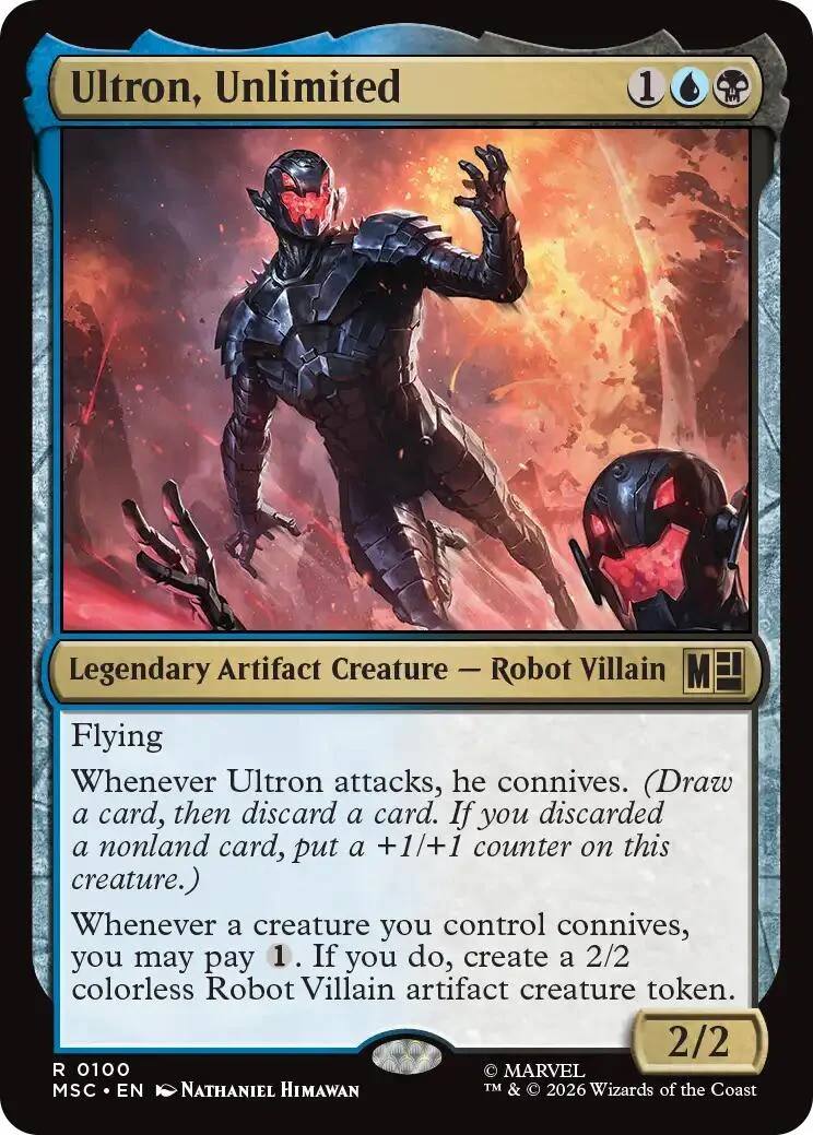 Ultron, Unlimited (Surge Foil) (100) (Commander: Marvel Super Heroes)