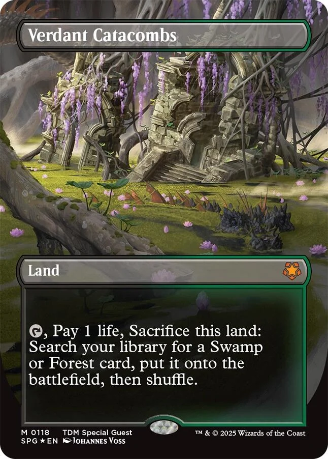 Verdant Catacombs (Borderless) (Dragonscale Foil) (118) (Special Guests)