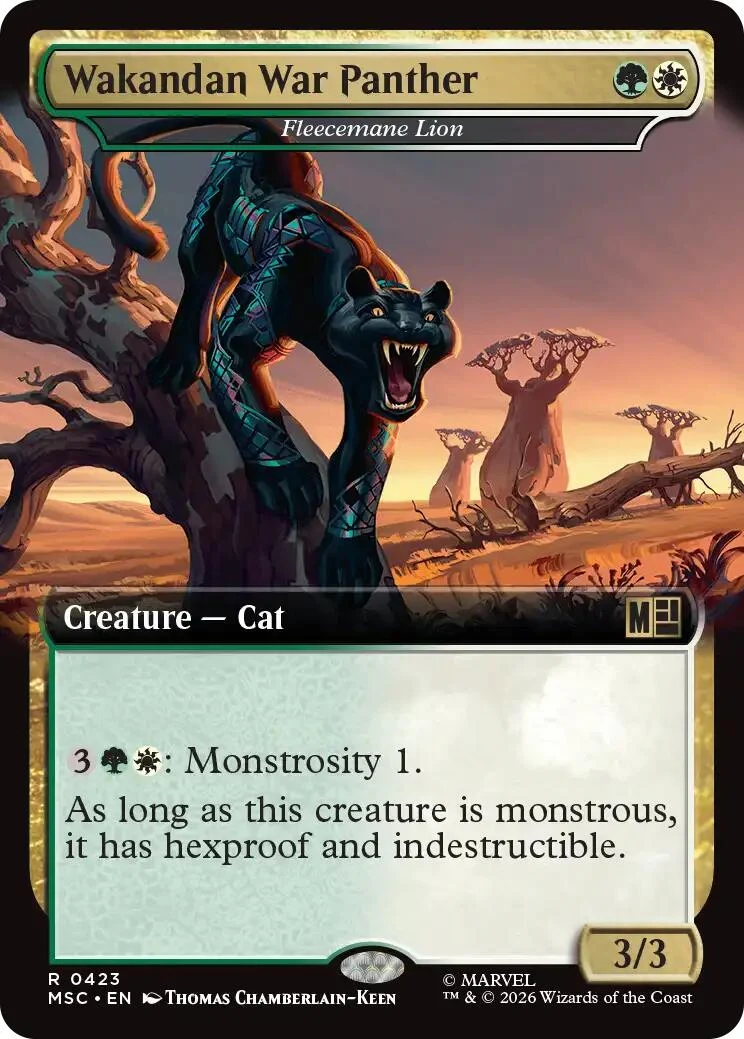 Wakandan War Panther - Fleecemane Lion (Extended Art) (423) (Commander: Marvel Super Heroes)