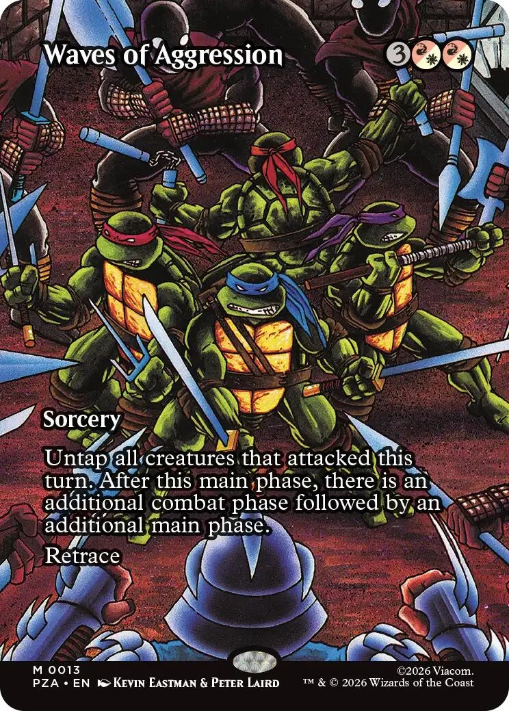 Waves of Aggression (Borderless) (13) (Teenage Mutant Ninja Turtles Source Material)
