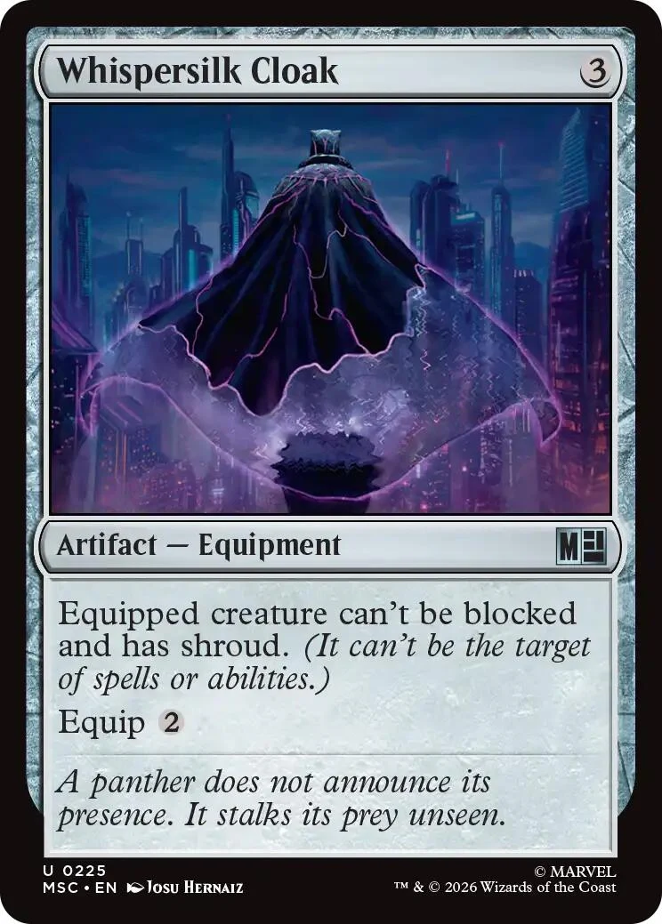 Whispersilk Cloak (Surge Foil) (225) (Commander: Marvel Super Heroes)