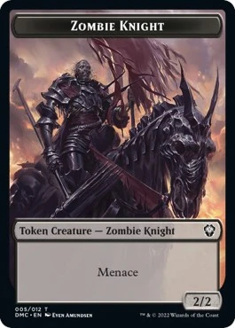 Zombie Knight // Warrior Double-Sided Token (5 // 4)